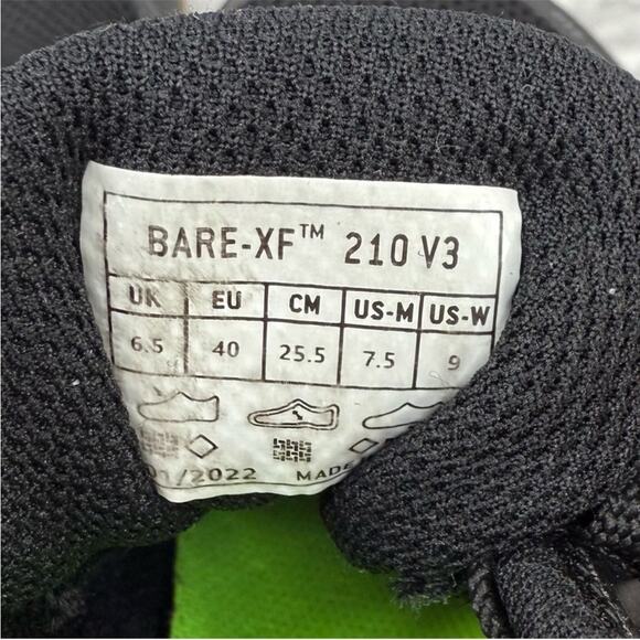 Inov-8 Bare XF 210 V3 Black Training Gym Shoes Size Men’s 7.5 Women’s 9 - Picture 12 of 13